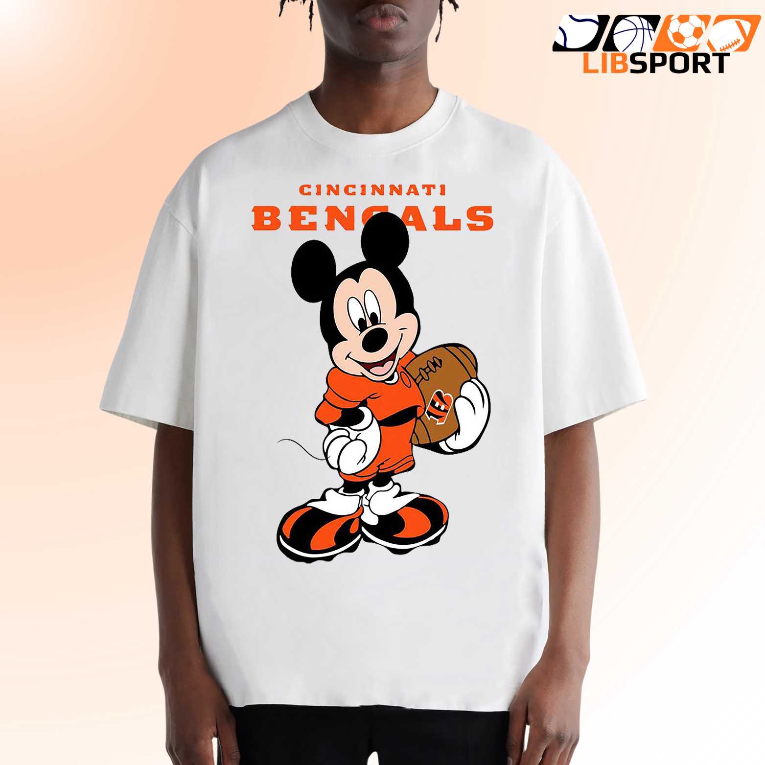 Cincinnati Bengals Mickey Mouse T Shirt,unisex Football Streetwear Shirt